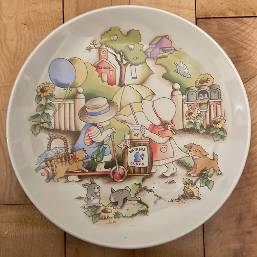 Vintage 1991 Country Kids Collector’s Dessert Plate, Set of 4 - Picture 8 of 9